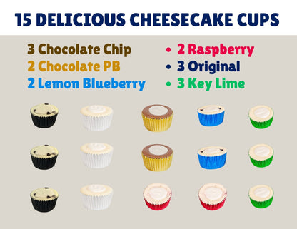 Starter 15-Pack: Premium Cheesecake Cups with Lemon Blueberry