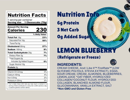 Starter 15-Pack: Premium Cheesecake Cups with Lemon Blueberry