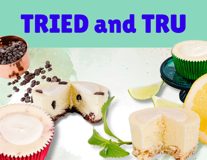 Spring Pack cheesecake cups in Raspberry, Key Lime, Original, and Chocolate Chip – gluten-free, keto-friendly, and no added sugar