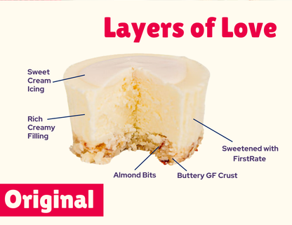 Original New York–style cheesecake on almond crust – gluten-free, low-carb, sugar-free